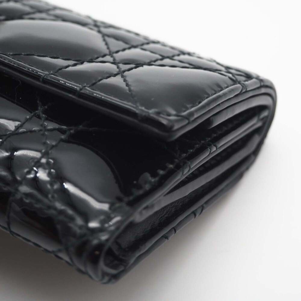Christian Dior Dior Cannage Patent Calfskin Lady Lotus Wallet S0181OVRB Tri-f... - Picture 9 of 15
